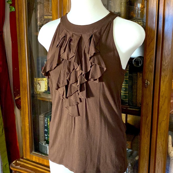 August Silk Ascot style tank top. Size M. - Picture 1 of 6